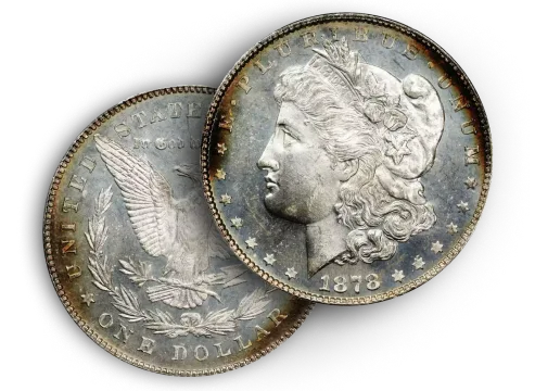 Morgan Silver Dollar Coins Illustration