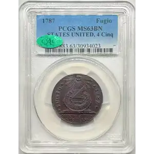 1787 Fugio 1C States United, 4 Cinq, BN (2)