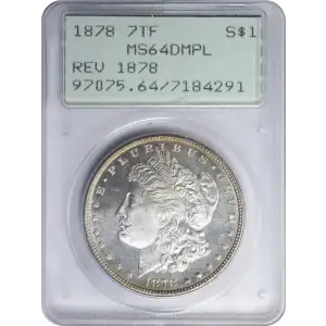 1878 7TF $1 Reverse of 1878, DMPL