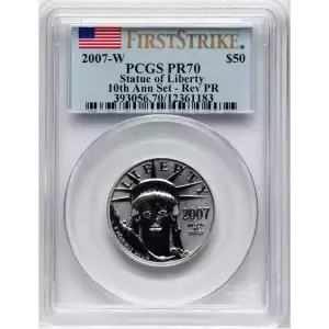 2007-W $50 10th Ann Set - Rev PR First Strike