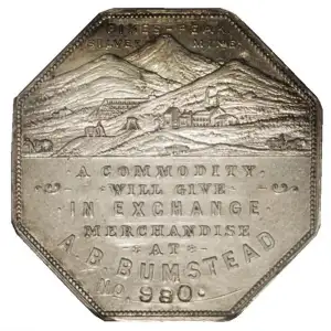 Private Tokens -Lesher Referendum Dollars (1900-1901)--1900 A.B Bumstead -Silver- 1 Token (2)