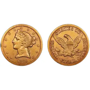 Half Eagles---Liberty Head 1839-1908 -Gold- 5 Dollar (2)