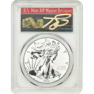 2019-W $1 Silver Eagle Enhanced Rev PR Pride of Two Nations, U.S. Set First Day of Issue