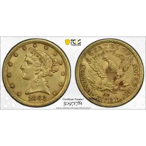 Half Eagles---Liberty Head 1839-1908 -Gold- 5 Dollar