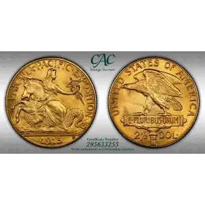 Classic Commemorative Gold - 1915 Panama Pacific- Gold, $2.5 Dollars