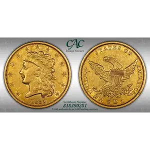 Half Eagles---Classic Head, 1834-1838 -Gold- 5 Dollar (3)
