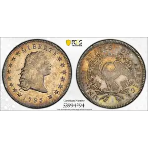 1795 $1 Flowing Hair, 3 Leaves