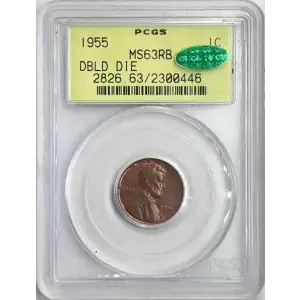 1955 1C Doubled Die Obverse, RB