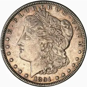 1891-CC $1 NGC MS61 Morgan Silver Dollar 2181675-003 (3)